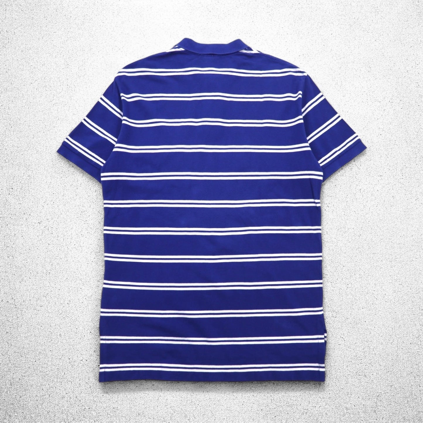 Polo by Ralph Lauren 90年代 ボーダー ポロシャツ M ブルー コットン 鹿の子 スモールポニー刺繍