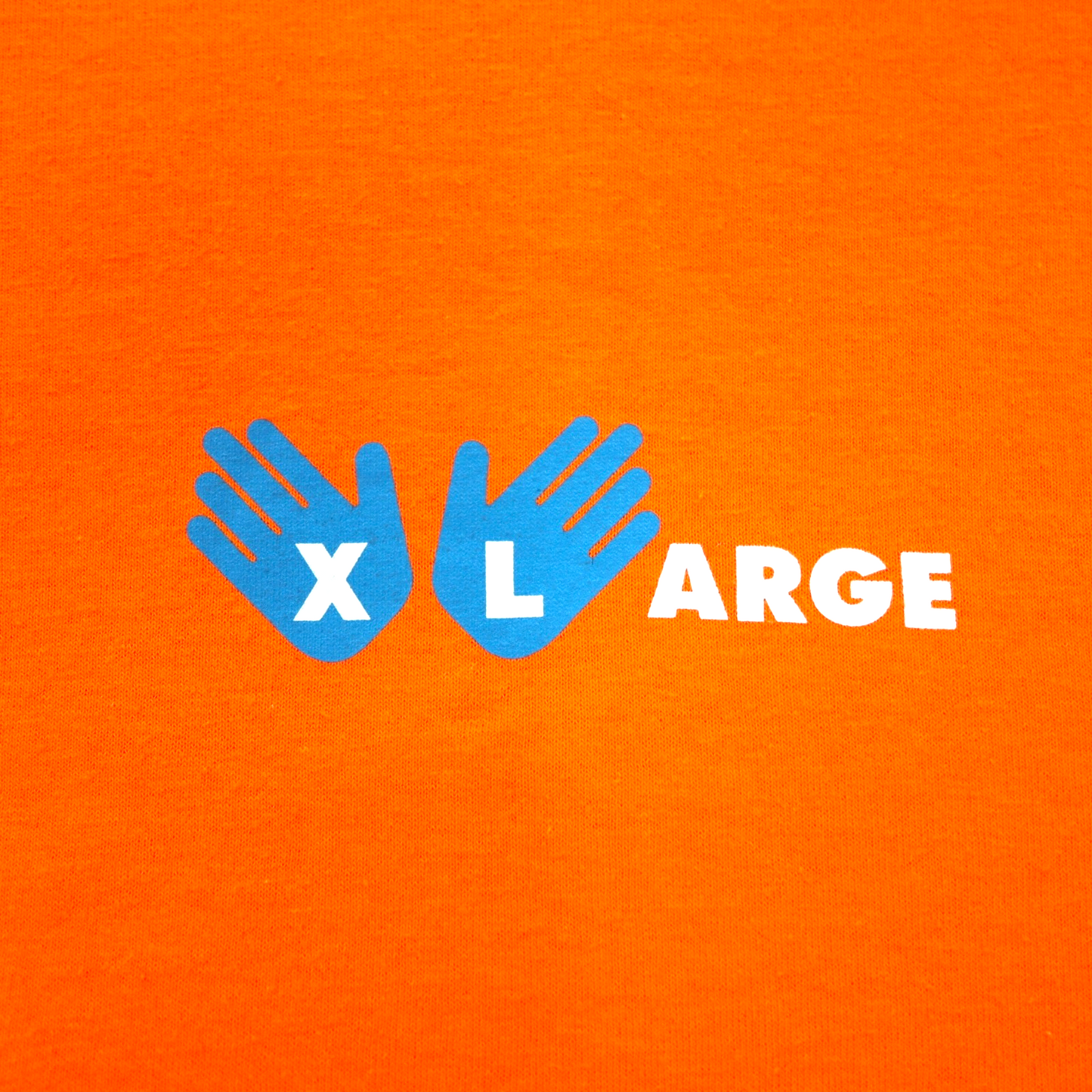 X-LARGE ロゴプリント ロングスリーブTシャツ ロンT L オレンジ コットン 両面プリント