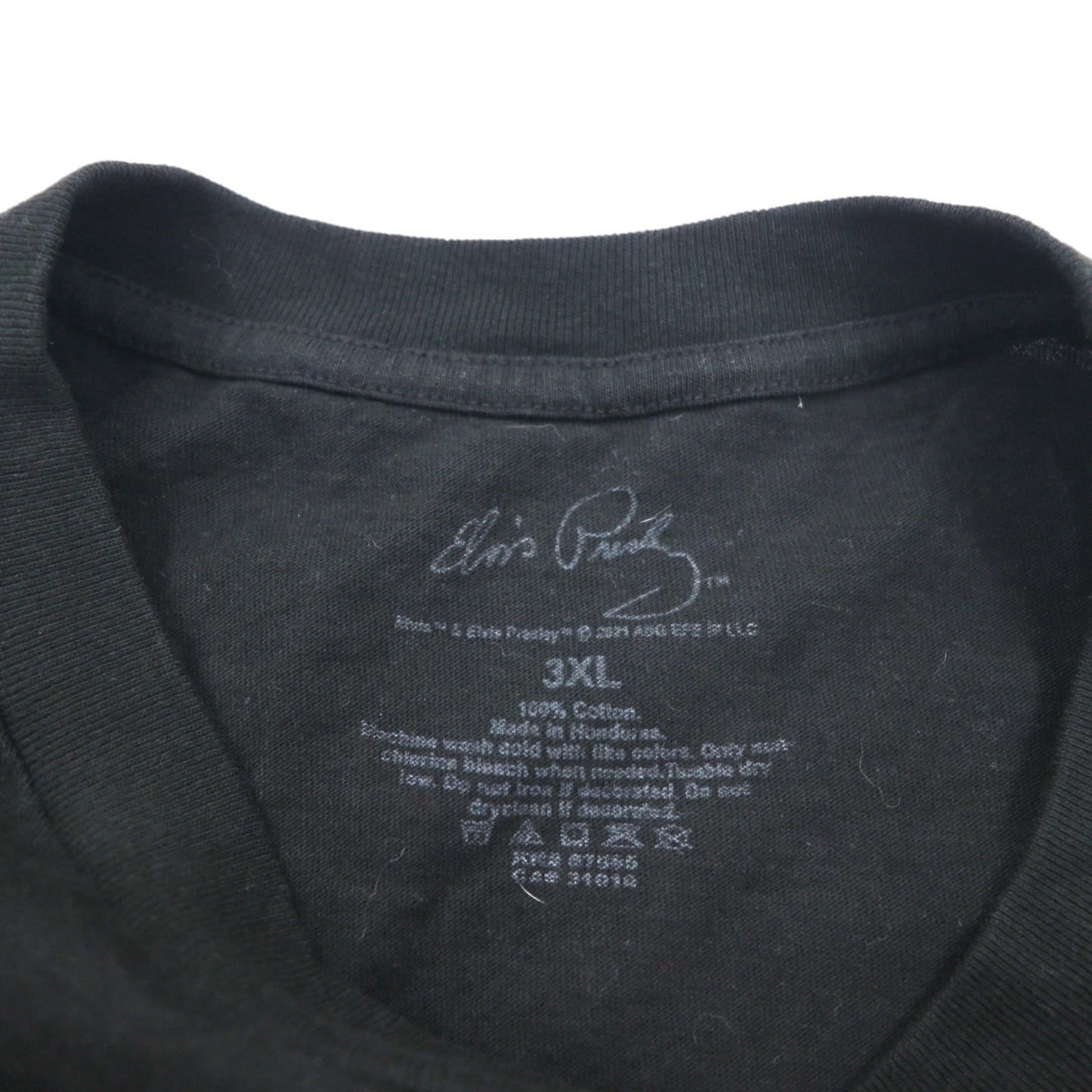 ELVIS PRESLEY エルヴィスプレスリー ミュージック アーティスト Tシャツ 3XL ブラック コットン UNITED STATES TOUR 1976