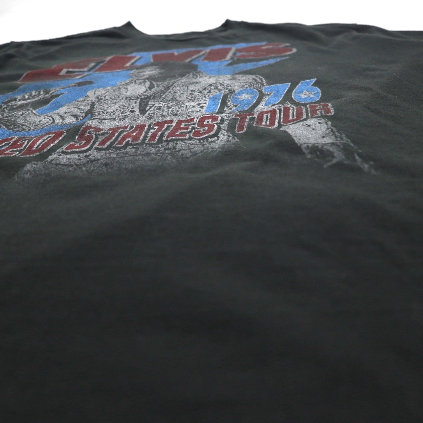 ELVIS PRESLEY エルヴィスプレスリー ミュージック アーティスト Tシャツ 3XL ブラック コットン UNITED STATES TOUR 1976