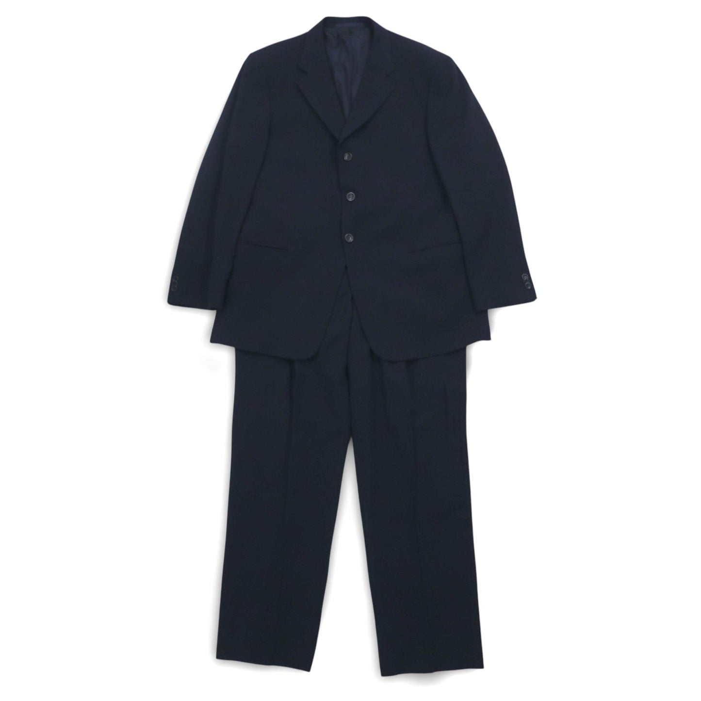 ARMANI COLLEZIONI イタリア製 3B スーツ セットアップ XXL ネイビー ウール