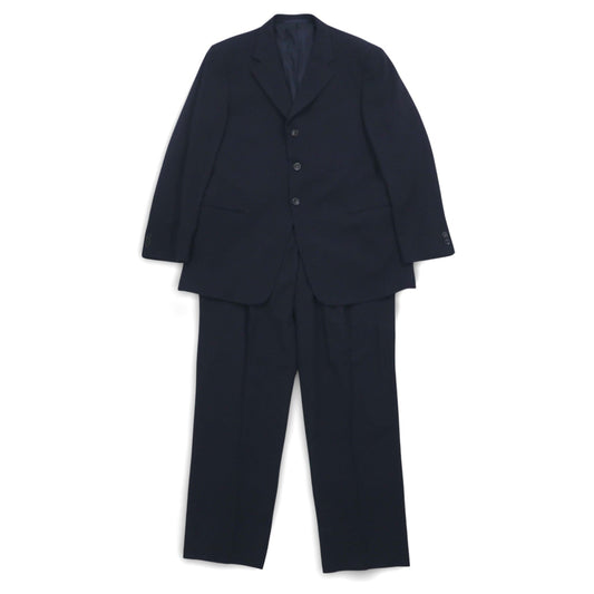 ARMANI COLLEZIONI イタリア製 3B スーツ セットアップ XXL ネイビー ウール