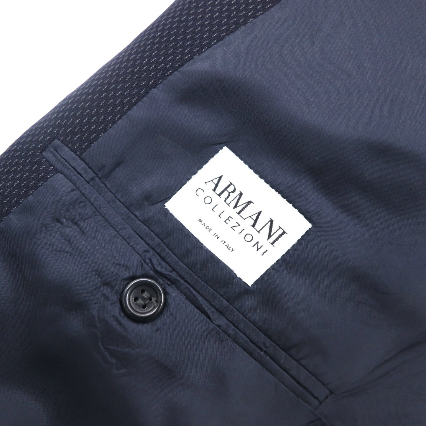 ARMANI COLLEZIONI イタリア製 3B スーツ セットアップ XXL ネイビー ウール