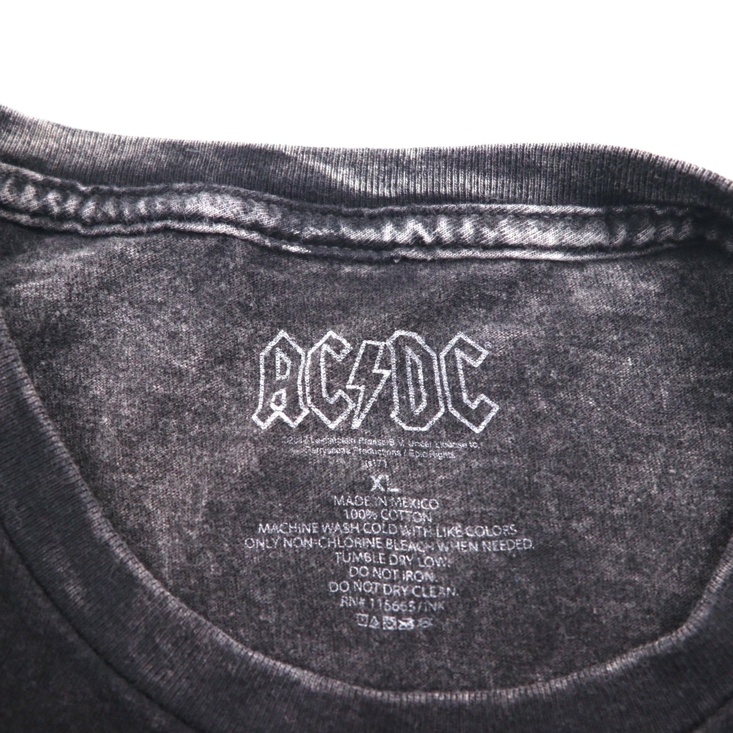 AC/DC ロック バンド Tシャツ XL ブラック コットン BRITISH TOUR '82