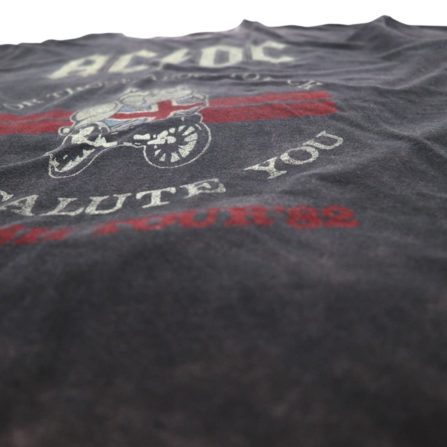 AC/DC ロック バンド Tシャツ XL ブラック コットン BRITISH TOUR '82