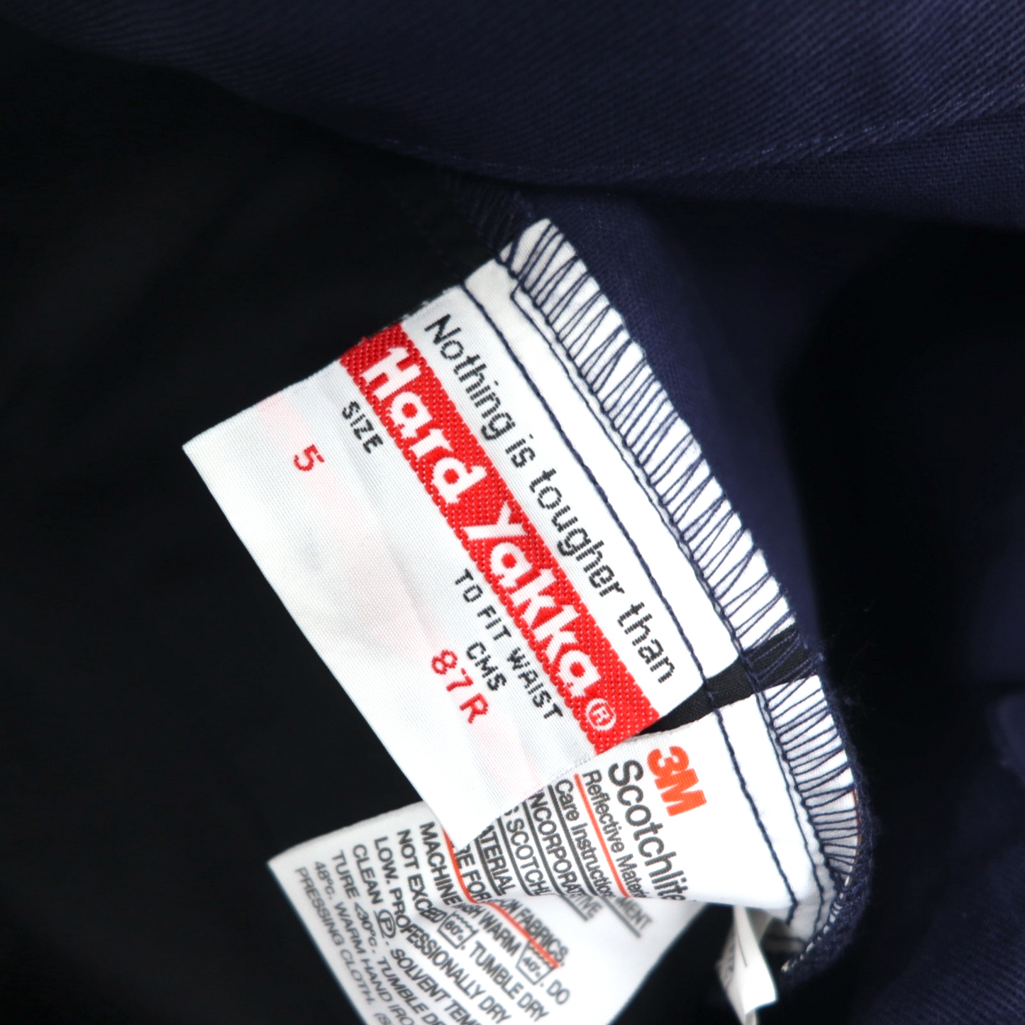 Hard Yakka リフレクター タック ワークパンツ L ネイビー コットン 3M Scotchlite 未使用品