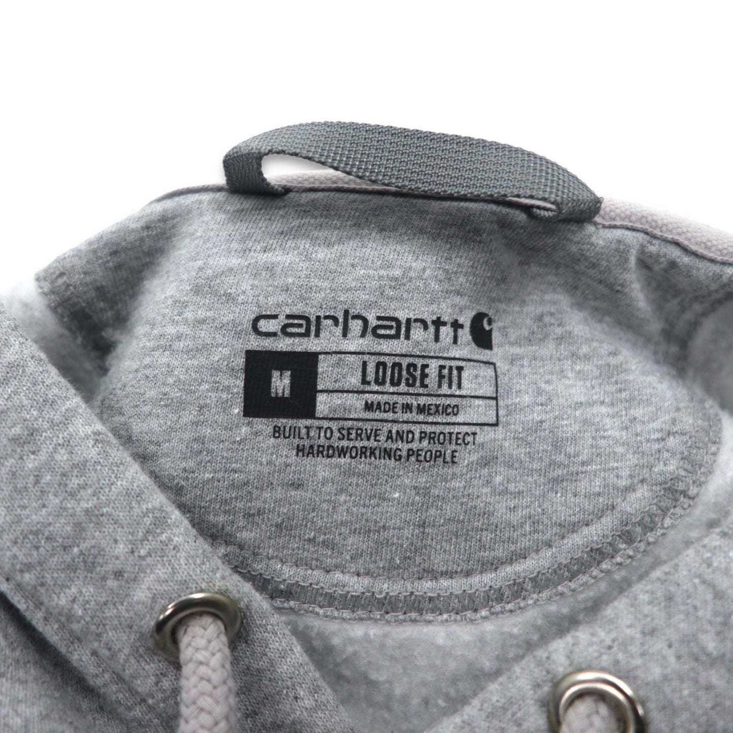 carhartt ルーズフィット プルオーバーパーカー M グレー コットン ミッドウェイト K121 メキシコ製