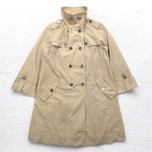 BURBERRY ダブルブレスト トレンチコート L ベージュ ノバチェック スタンドカラー 日本製