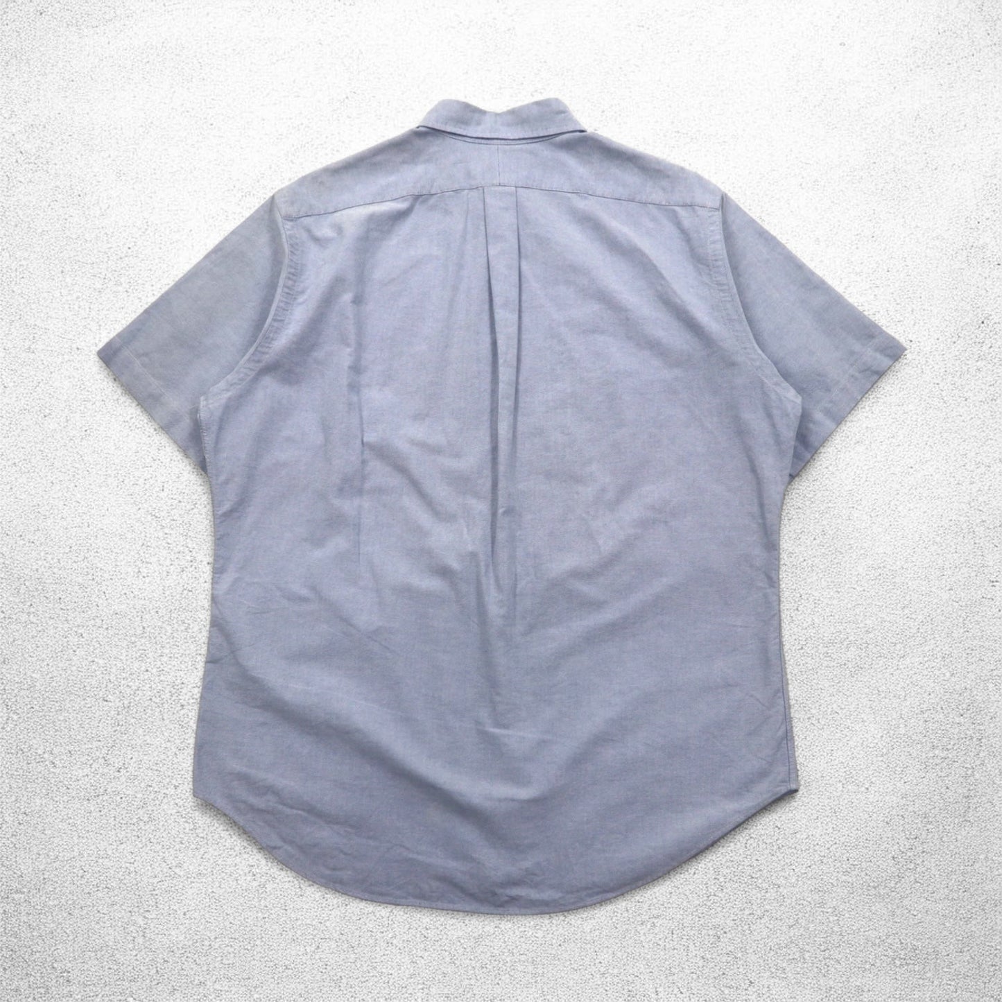 Ralph Lauren 90年代 半袖 オックスフォード ボタンダウンシャツ L ブルー スモールポニー刺繍