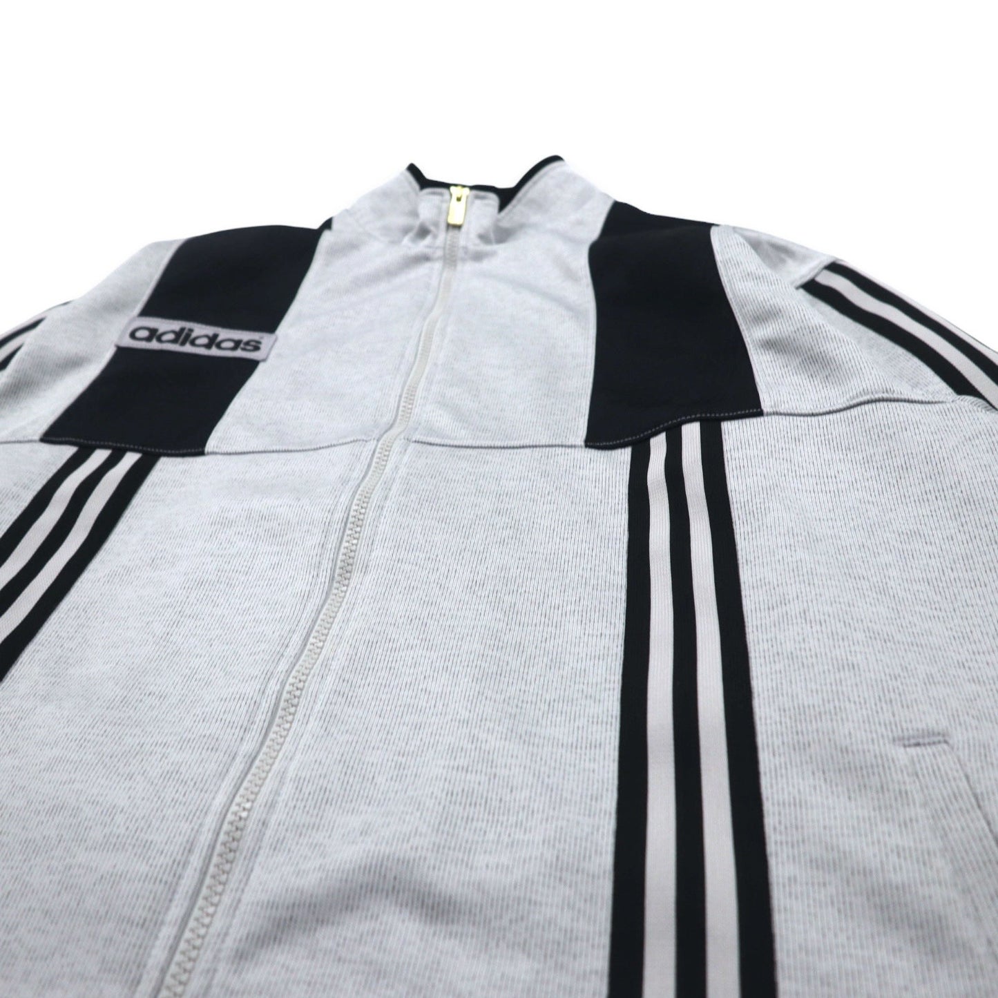 adidas 90年代 デサント社製 トラックジャケット セットアップ ジャージ L グレー 3ストライプ