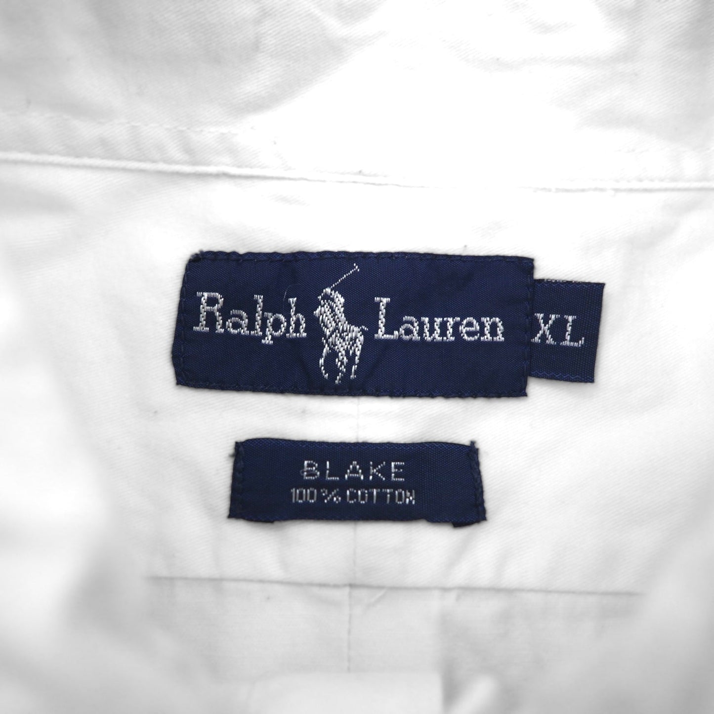 Ralph Lauren 90年代 BLAKE 半袖 オックスフォード ボタンダウンシャツ XL ホワイト スモールポニー刺繍