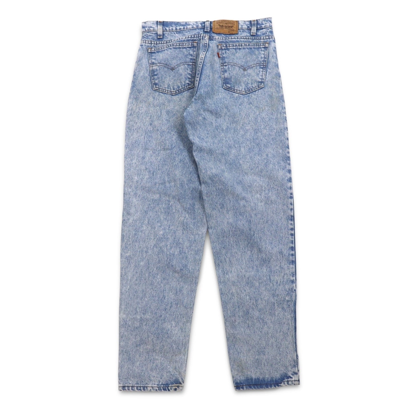 Levi's 90年代 USA製 550 ケミカルウォッシュ テーパード デニムパンツ M ブルー ジッパーフライ リラックスフィット 40550 0218