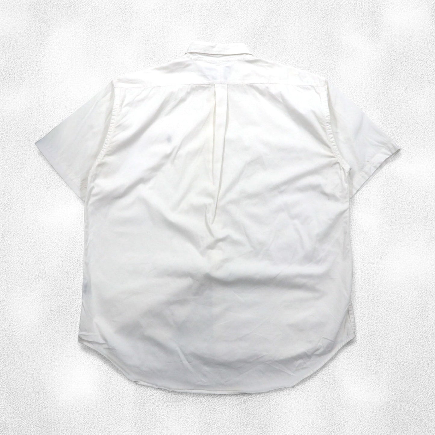 Ralph Lauren 90年代 BLAKE 半袖 オックスフォード ボタンダウンシャツ XL ホワイト スモールポニー刺繍