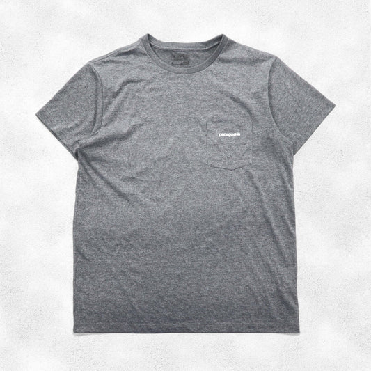 patagonia RESPONSIBLE TEE ポケット Tシャツ L グレー ポリエステル 39114