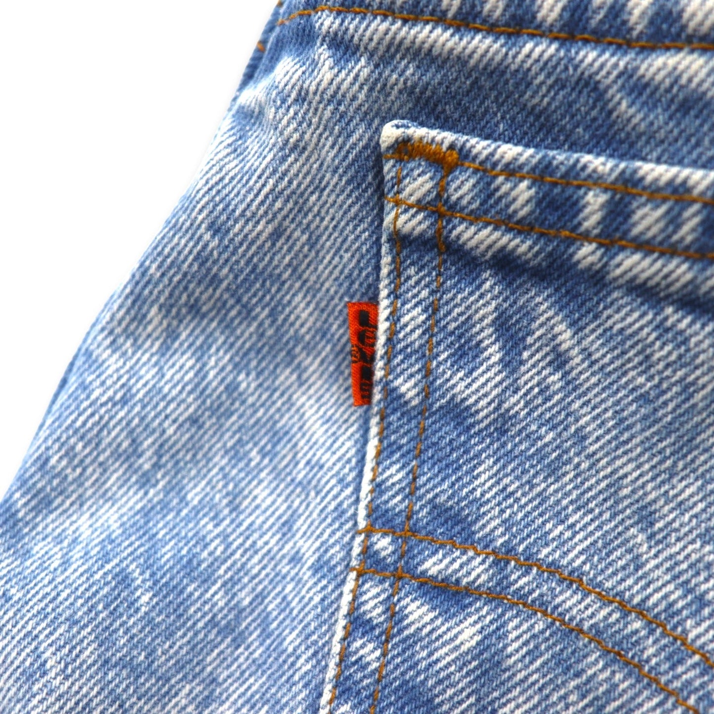 Levi's 90年代 USA製 550 ケミカルウォッシュ テーパード デニムパンツ M ブルー ジッパーフライ リラックスフィット 40550 0218