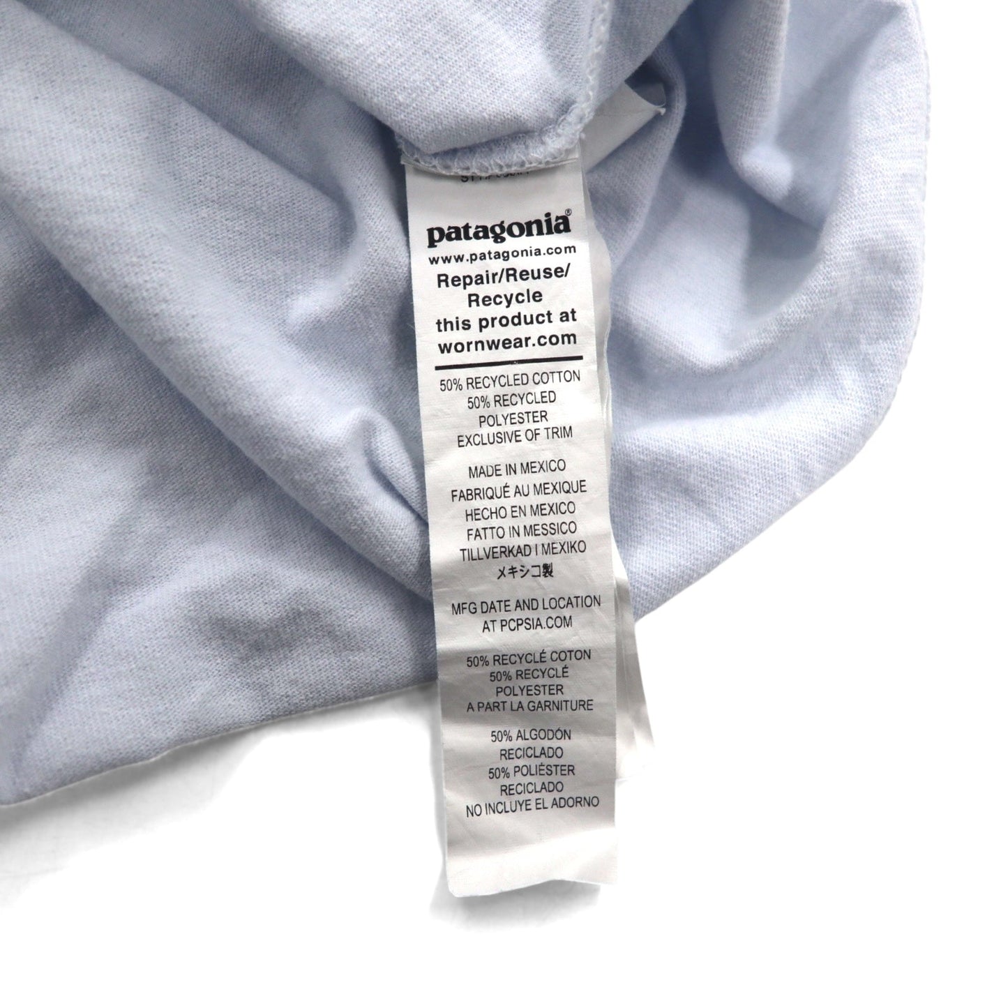 Patagonia ロイ ホライゾンズ Tシャツ ROY HORIZONS L ブルー バックロゴプリント 38501 メキシコ製