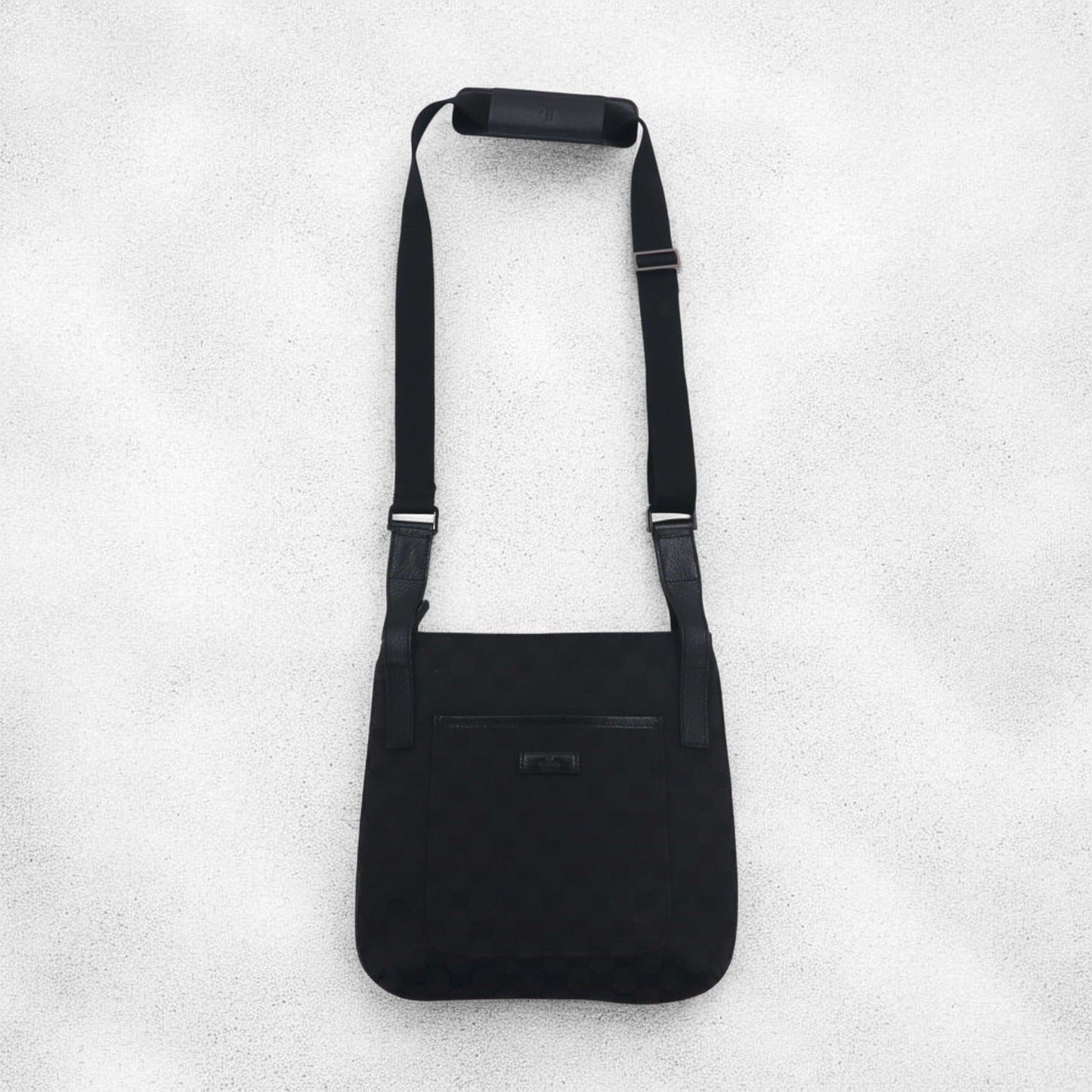 GUCCI GGスプリーム キャンバス ショルダーバッグ ブラック レザー 122793 467891 イタリア製