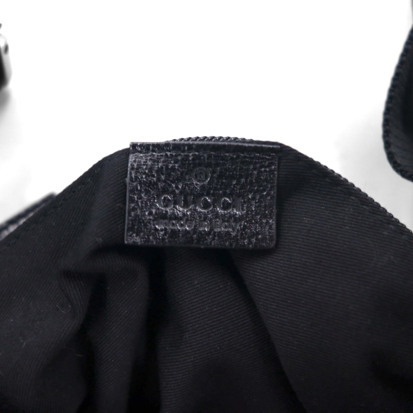 GUCCI GGスプリーム キャンバス ショルダーバッグ ブラック レザー 122793 467891 イタリア製