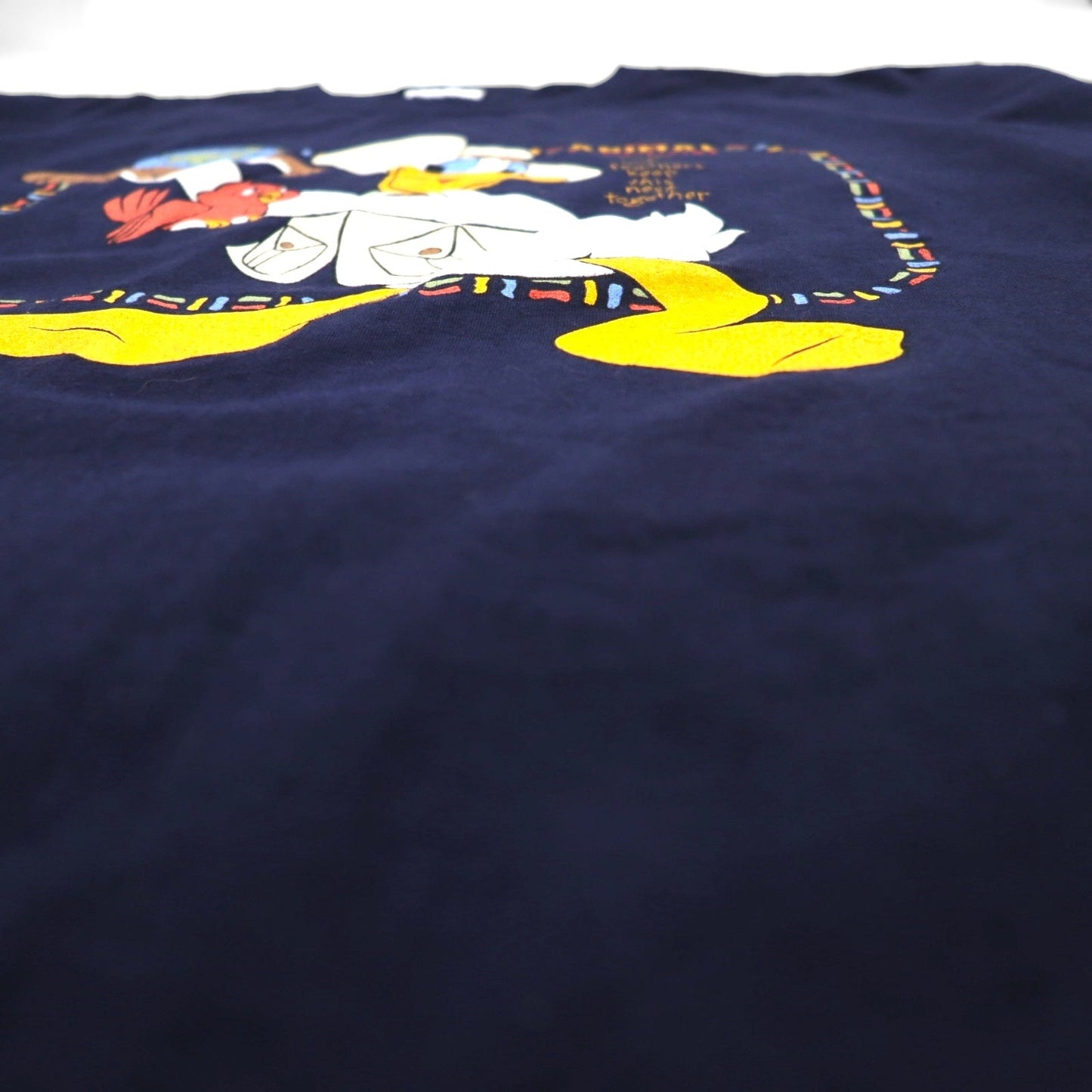 Walt Disney World 90年代 USA製 ディズニー ドナルド Tシャツ 2XL ネイビー キャラクター プリント ANIMAL KINGDOM