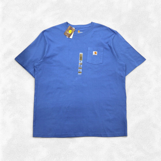 carhartt オリジナルフィット ポケット Tシャツ 2XL ブルー ORIGINAL FIT コットン K87 未使用品