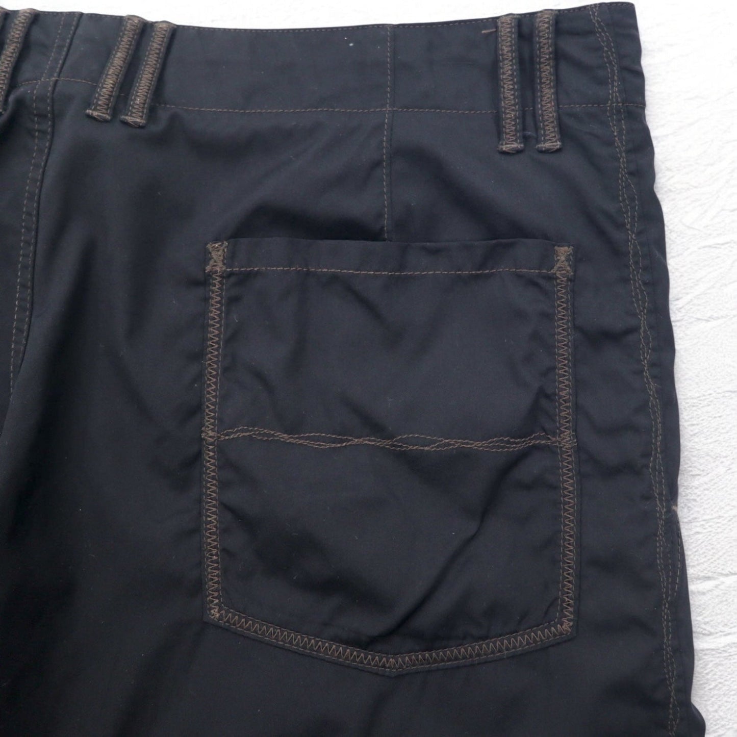 HUGO BOSS ルーマニア製 ワイド イージーパンツ 2XL ブラック ナイロン HORST