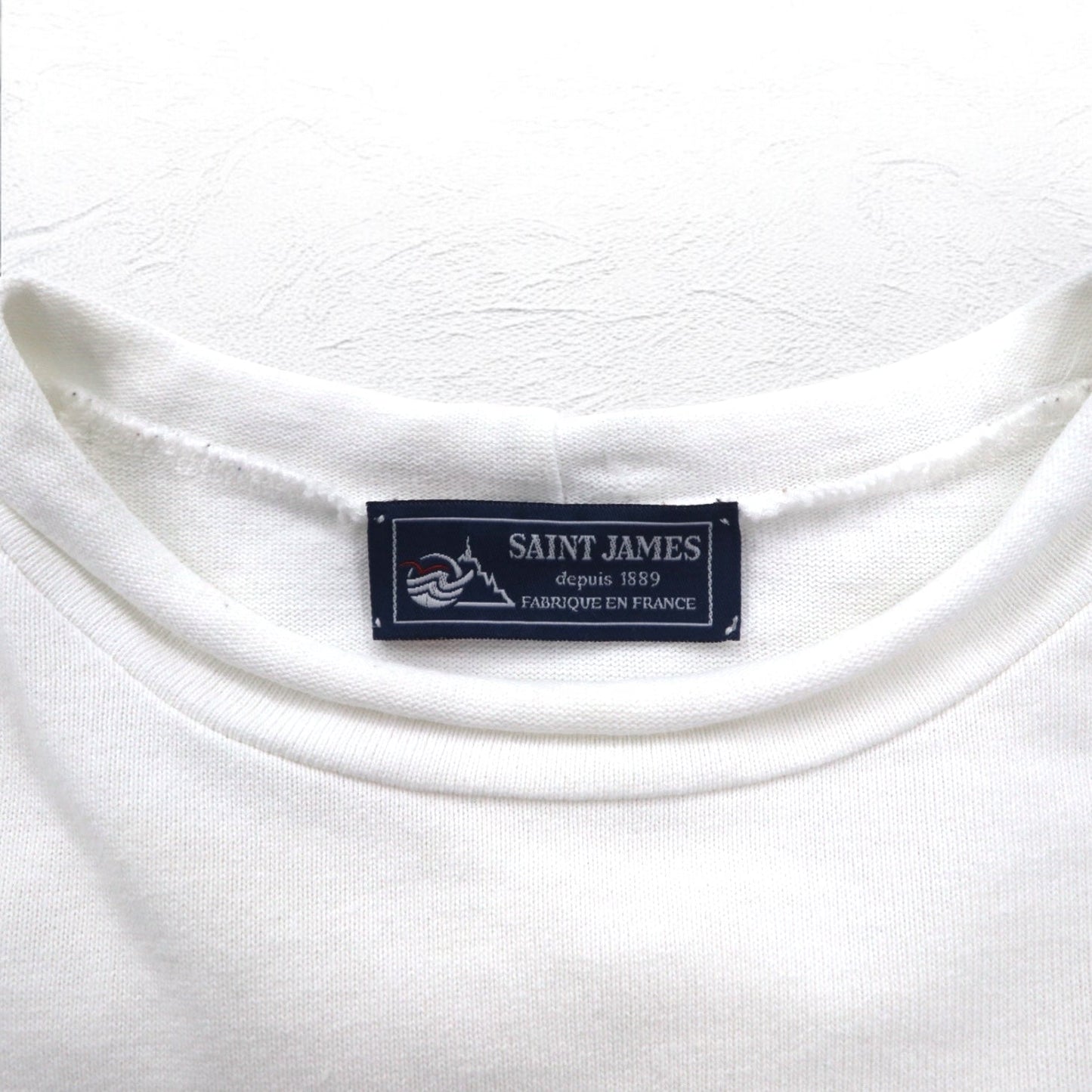 SAINT JAMES フランス製 ボートネック バスクシャツ M ホワイト コットン