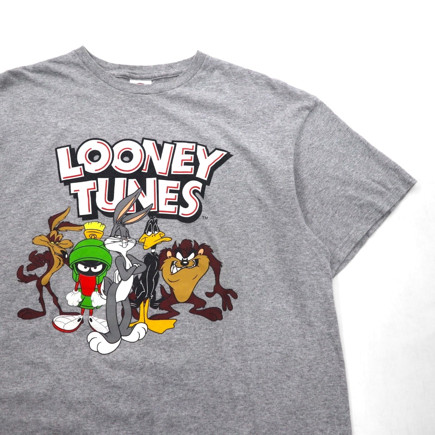 LOONEY TUNES ルーニーチューンズ Tシャツ L グレー  キャラクター プリント DELTA ボディ  PRO WEIGHT