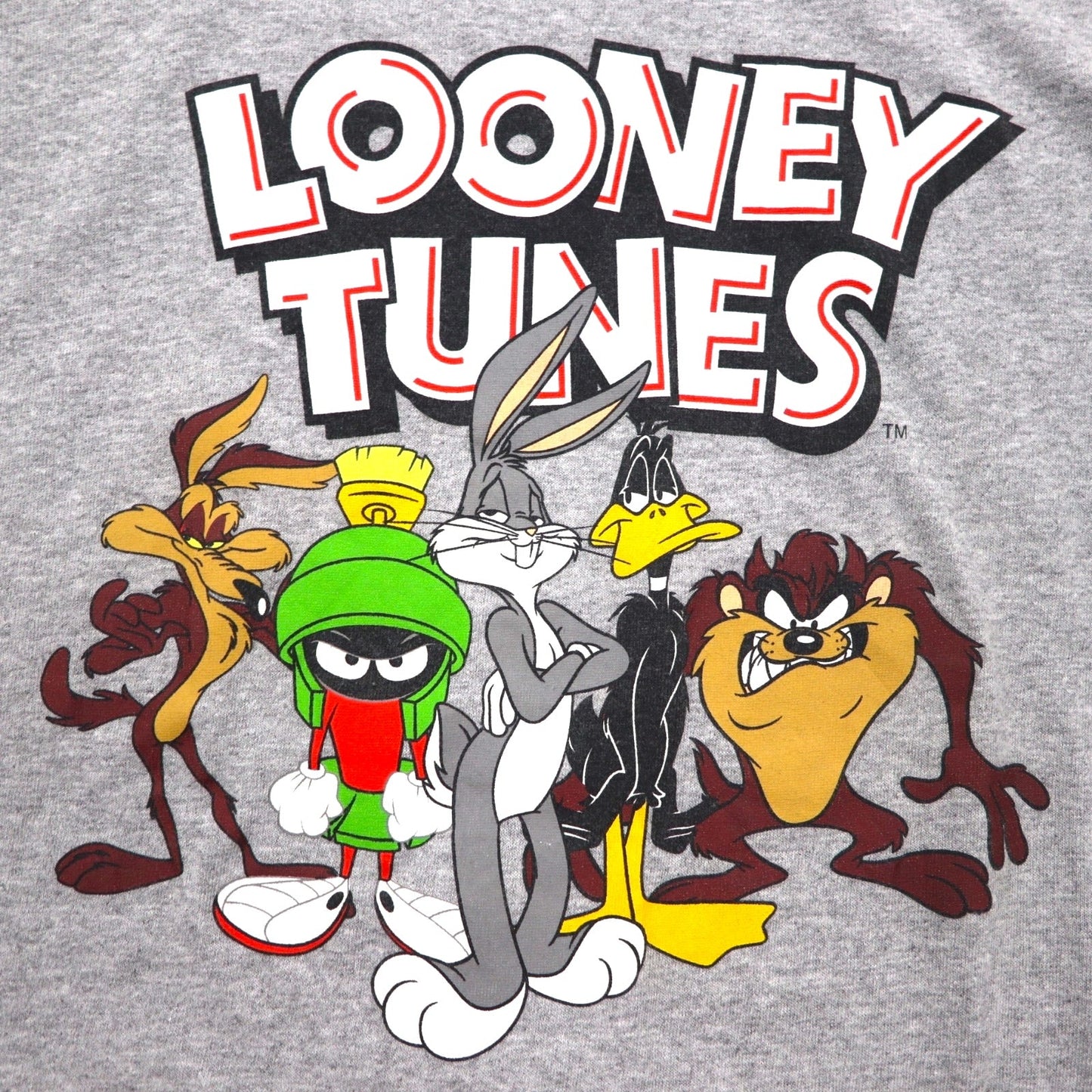 LOONEY TUNES ルーニーチューンズ Tシャツ L グレー  キャラクター プリント DELTA ボディ  PRO WEIGHT