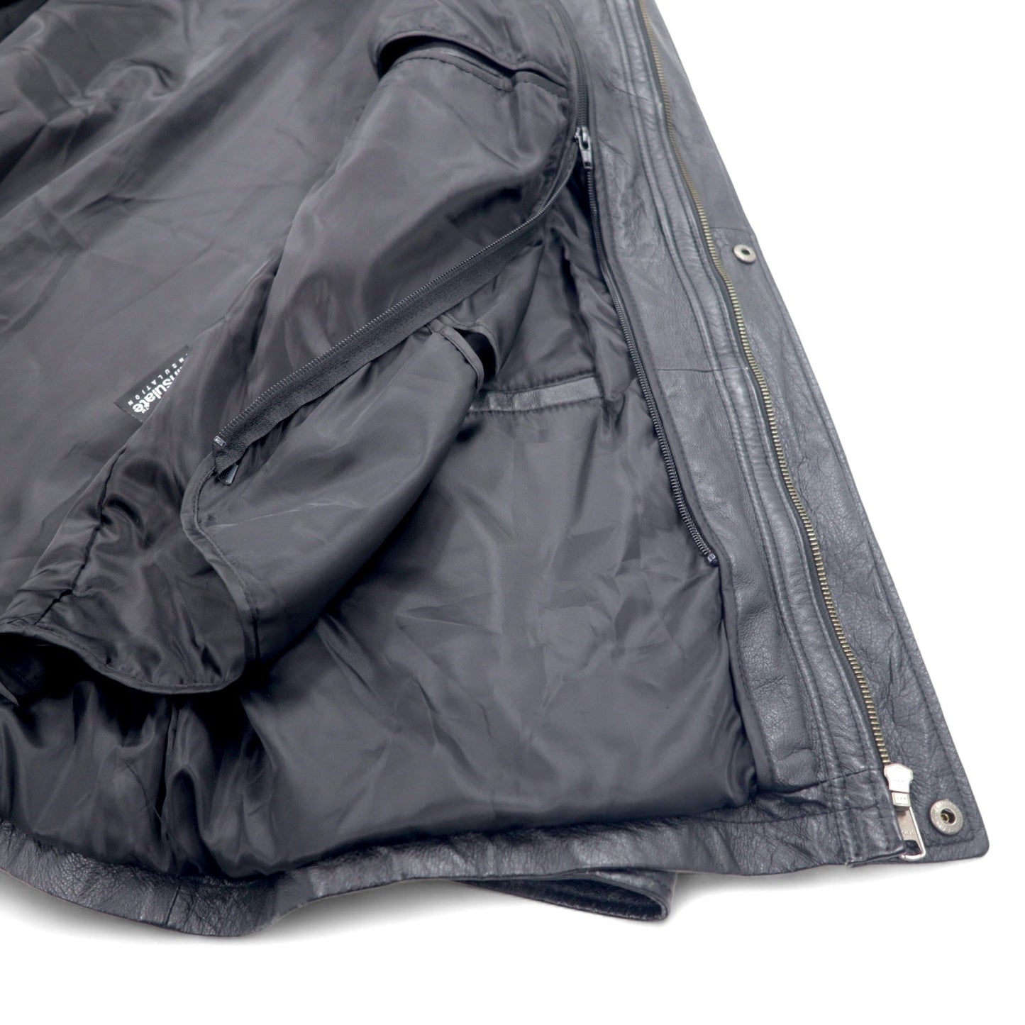 RETREAT レザー カーコート Thinsulate INSULATION 中綿 ジャケット L ブラック レザー ライナー着脱式
