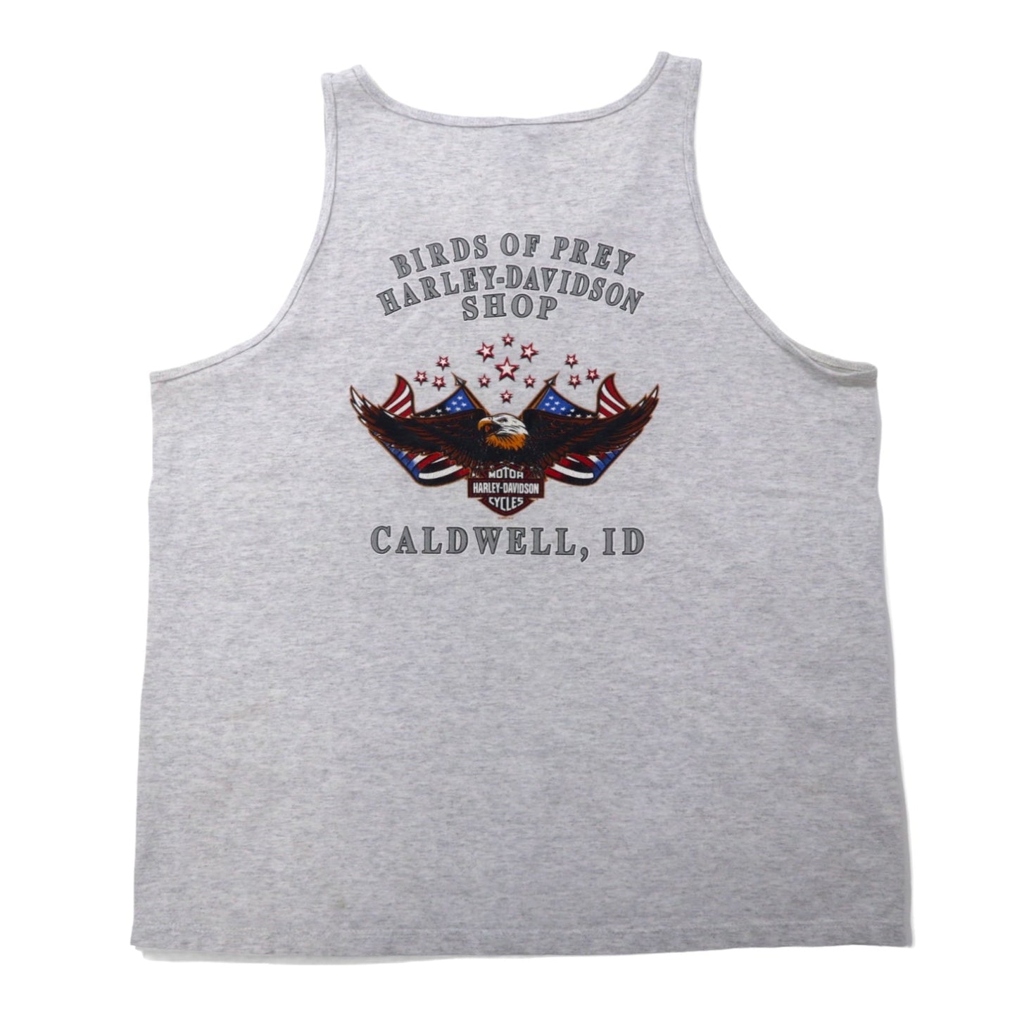 HARLEY DAVIDSON 00年代 ロゴプリント タンクトップ XL グレー コットン CALDWELL ID