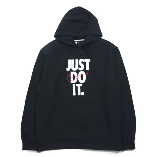 NIKE プルオーバー パーカー M ブラック JUST DO IT HOODIE 928717-451 パキスタン製