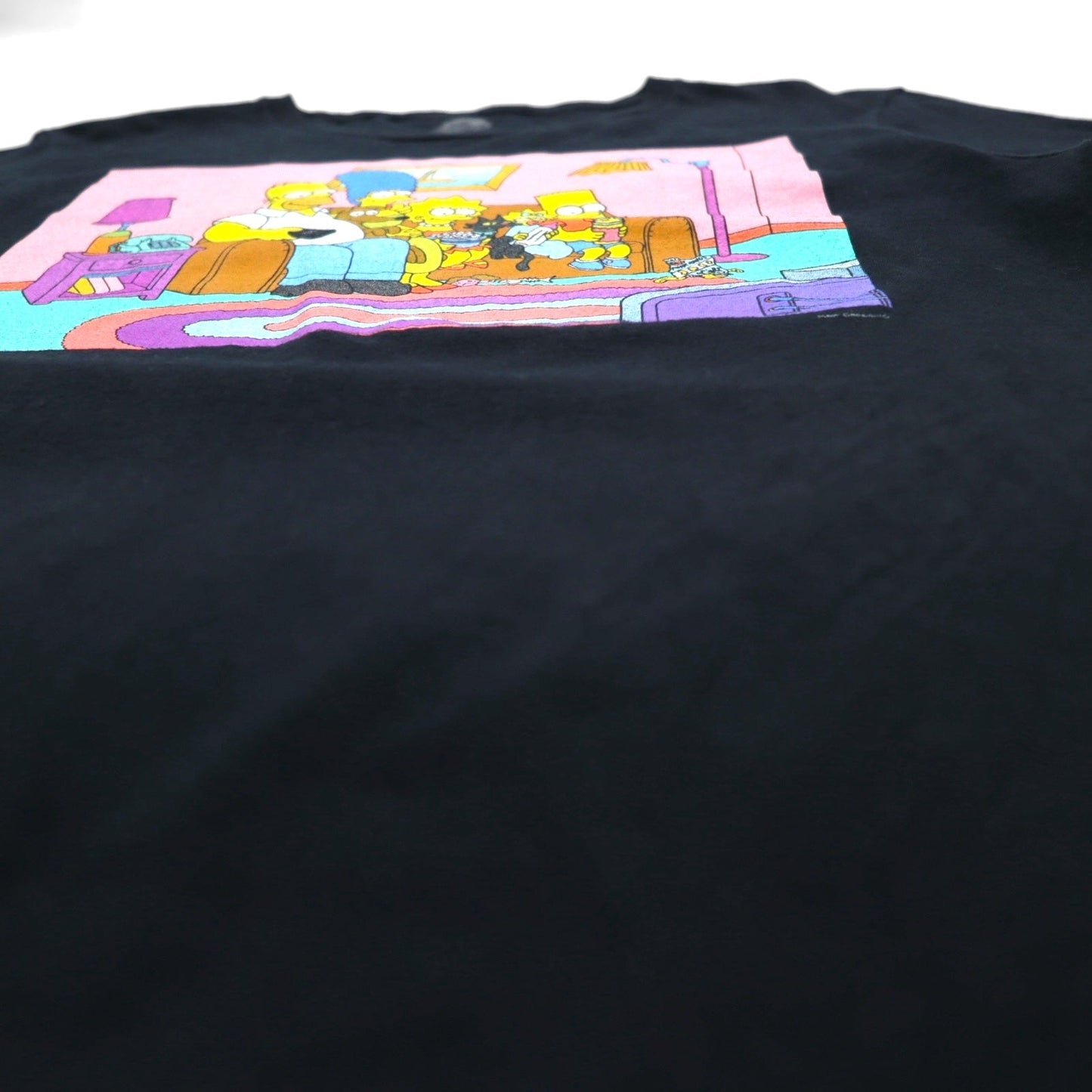 THE SIMPSONS シンプソンズ キャラクター プリント Tシャツ M ブラック コットン