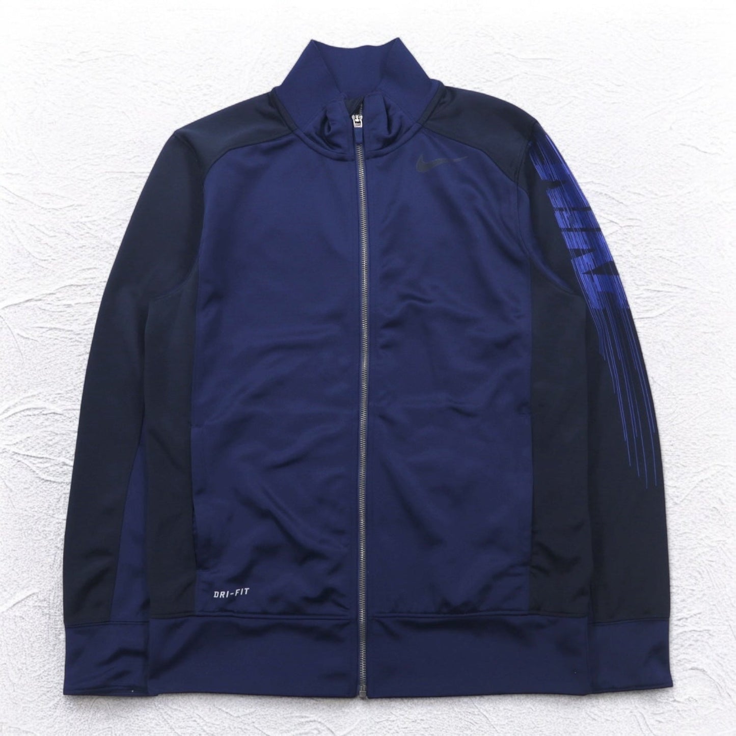 NIKE トラックジャケット ジャージ S ネイビー スウォッシュ DRI-FIT 638985-410