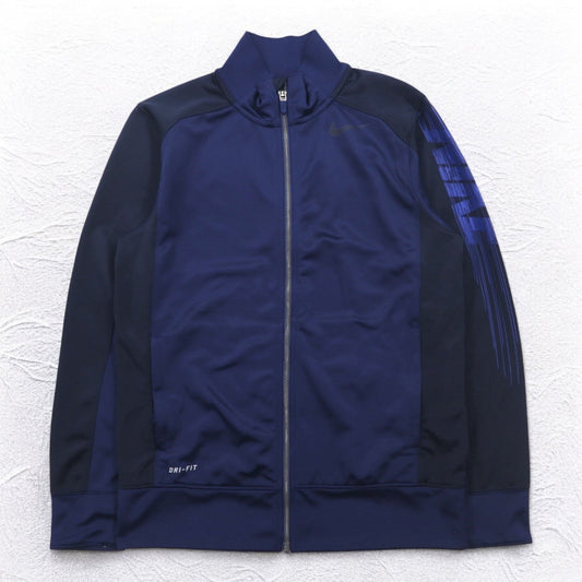 NIKE トラックジャケット ジャージ S ネイビー スウォッシュ DRI-FIT 638985-410