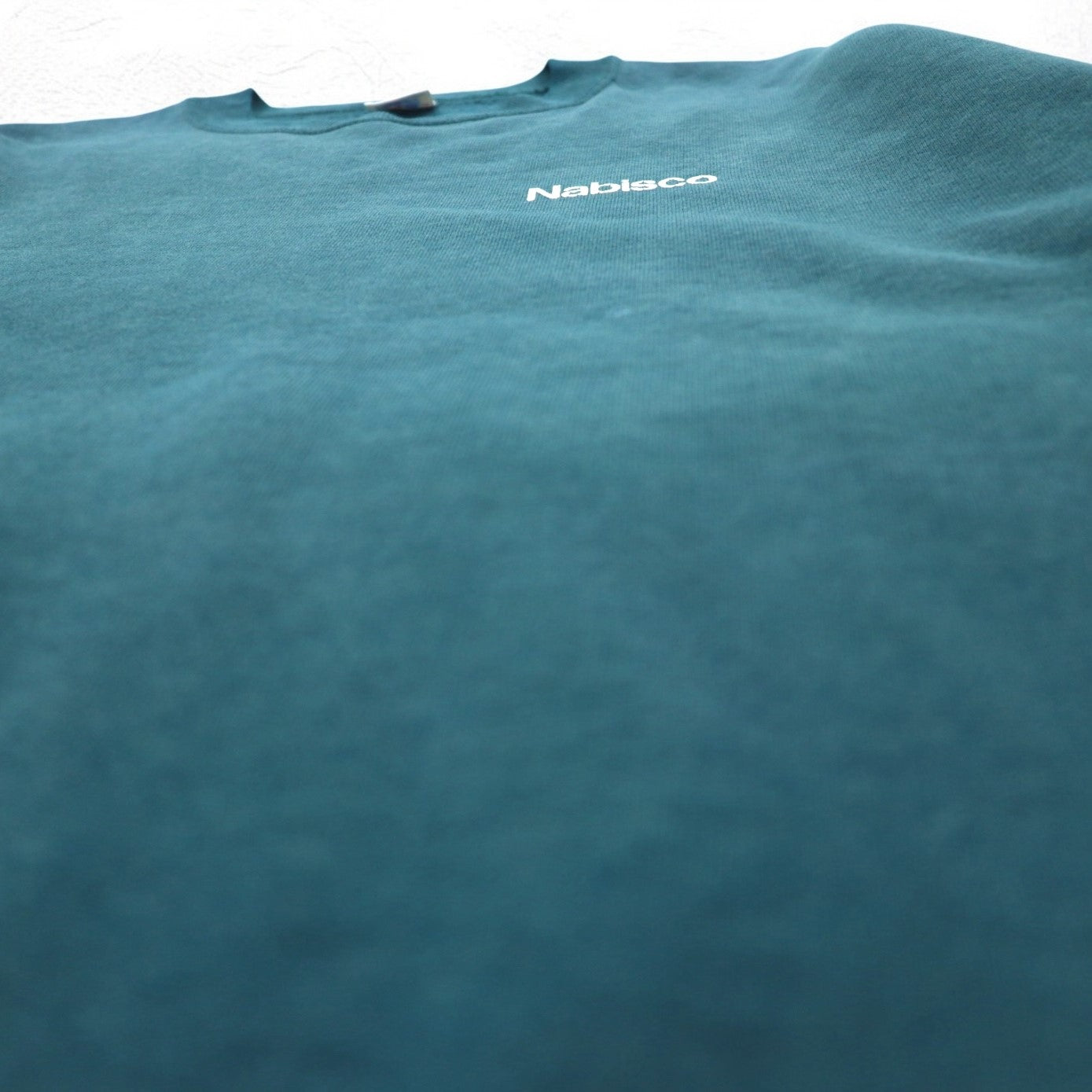 JERZEES 90年代 USA製 スウェット L グリーン コットン 裏起毛 Nabisco US企業 ワンポイント