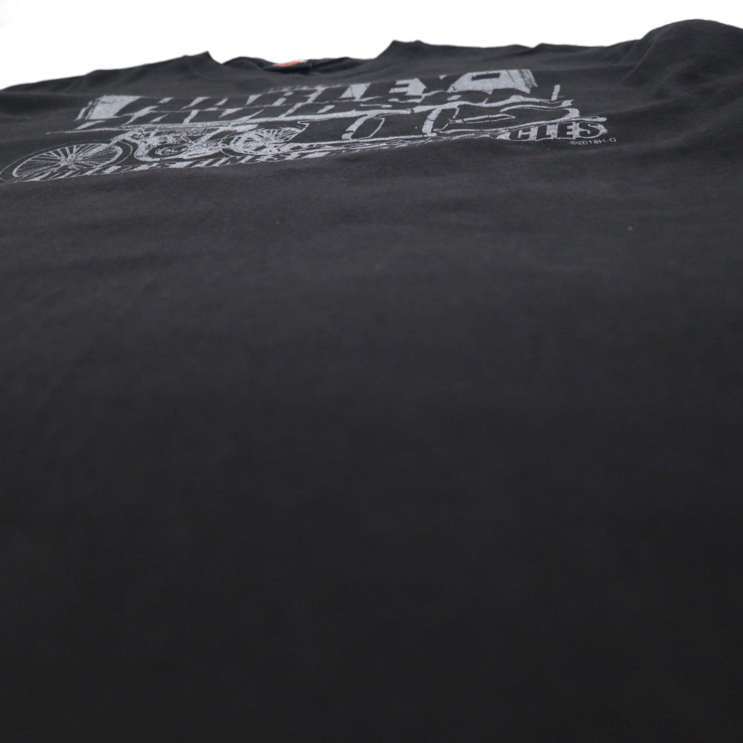 HARLEY DAVIDSON 両面プリント Vネック Tシャツ 2XL ブラック バイク WISCONSIN