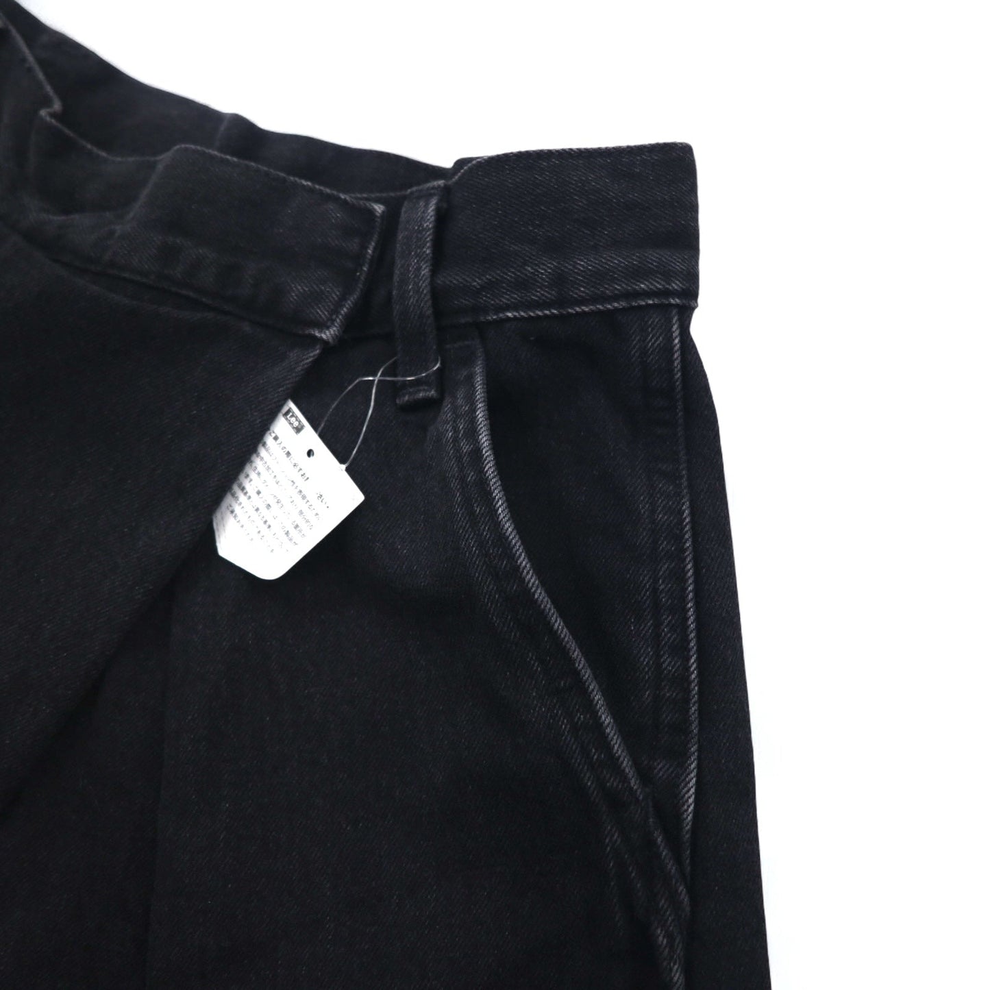 Lee ラップパンツ ワイド デニムパンツ XS ブラック カットオフ LL6072-383 未使用品