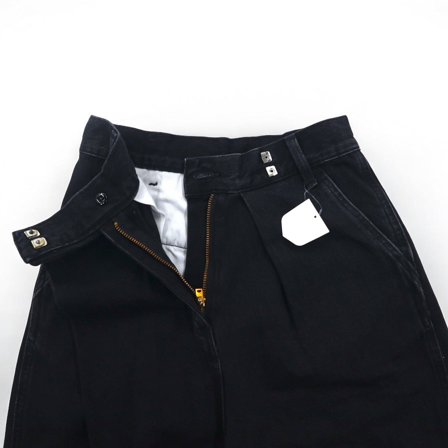 Lee ラップパンツ ワイド デニムパンツ XS ブラック カットオフ LL6072-383 未使用品