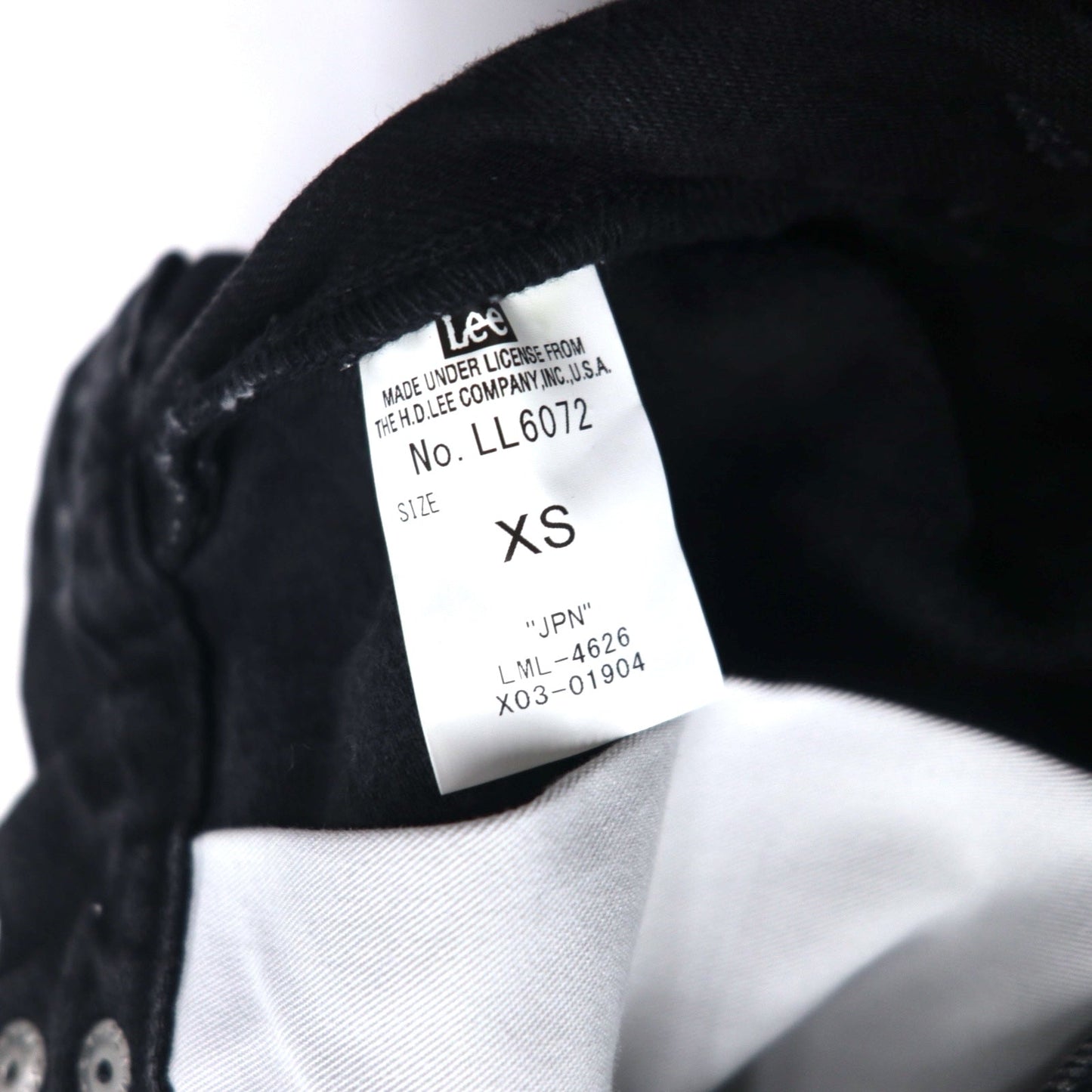 Lee ラップパンツ ワイド デニムパンツ XS ブラック カットオフ LL6072-383 未使用品