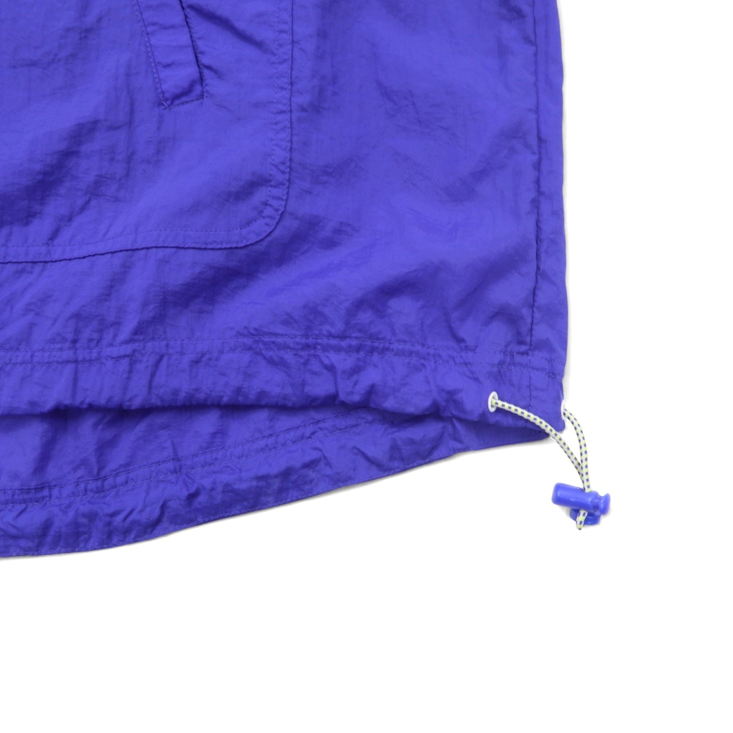 NIKE 90年代 銀タグ アノラックパーカー L ブルー ホワイト ポリエステル スウッシュ ドローコード