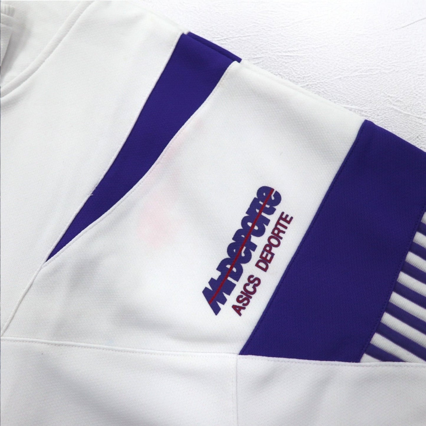 Mr DEPORTE ( asics ) 90年代 トラックジャケット ジャージ XL ホワイト ポリエステル 未使用品