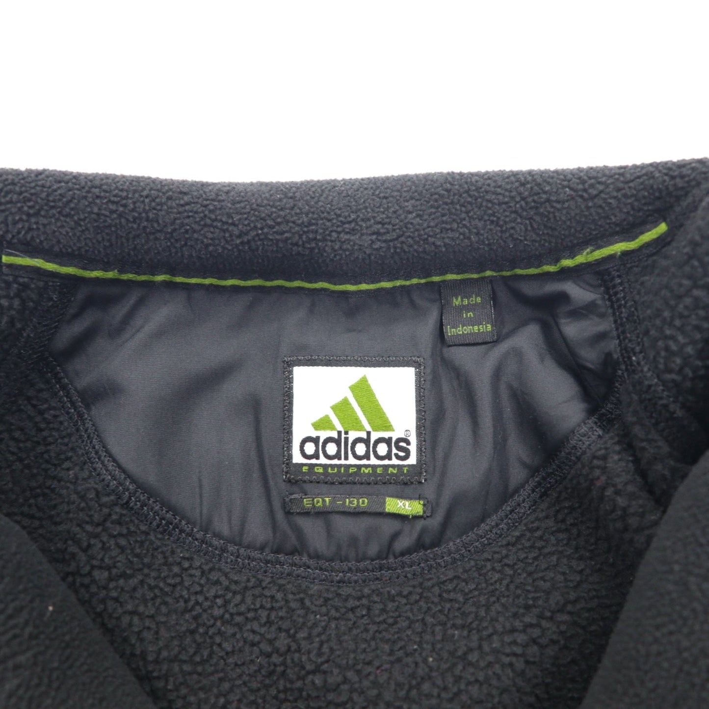 adidas EQUIPMENT 00年代 フルジップ フリースベスト XL ブラック ポリエステル