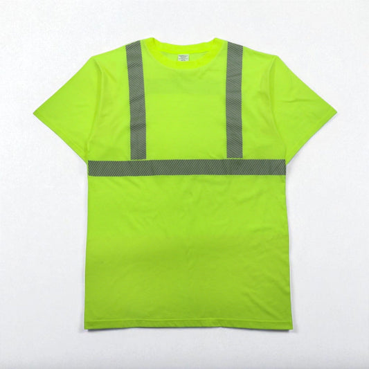 USA製 UNIQUE SOURCE リフレクター ワーク Tシャツ Safety Tee 3XL イエロー コットン ポリエステル