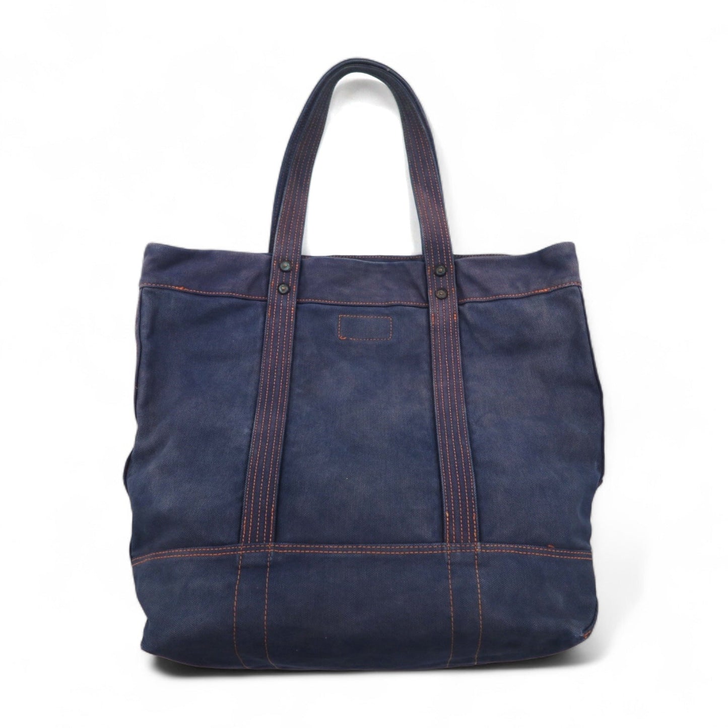 POLO RALPH LAUREN ヴィンテージ加工 トートバッグ ネイビー キャンバス ビッグポニー刺繍