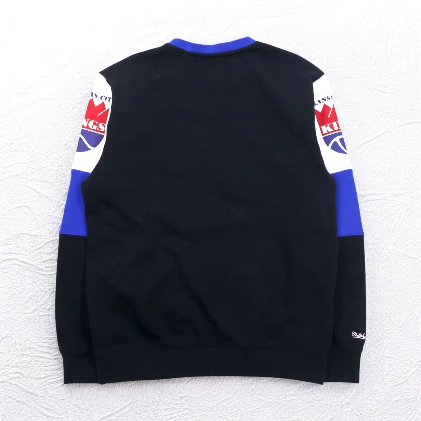 mitchell & ness スウェット L ブラック カラーブロック コットン 裏起毛 NBA KANSAS CITY KINGS
