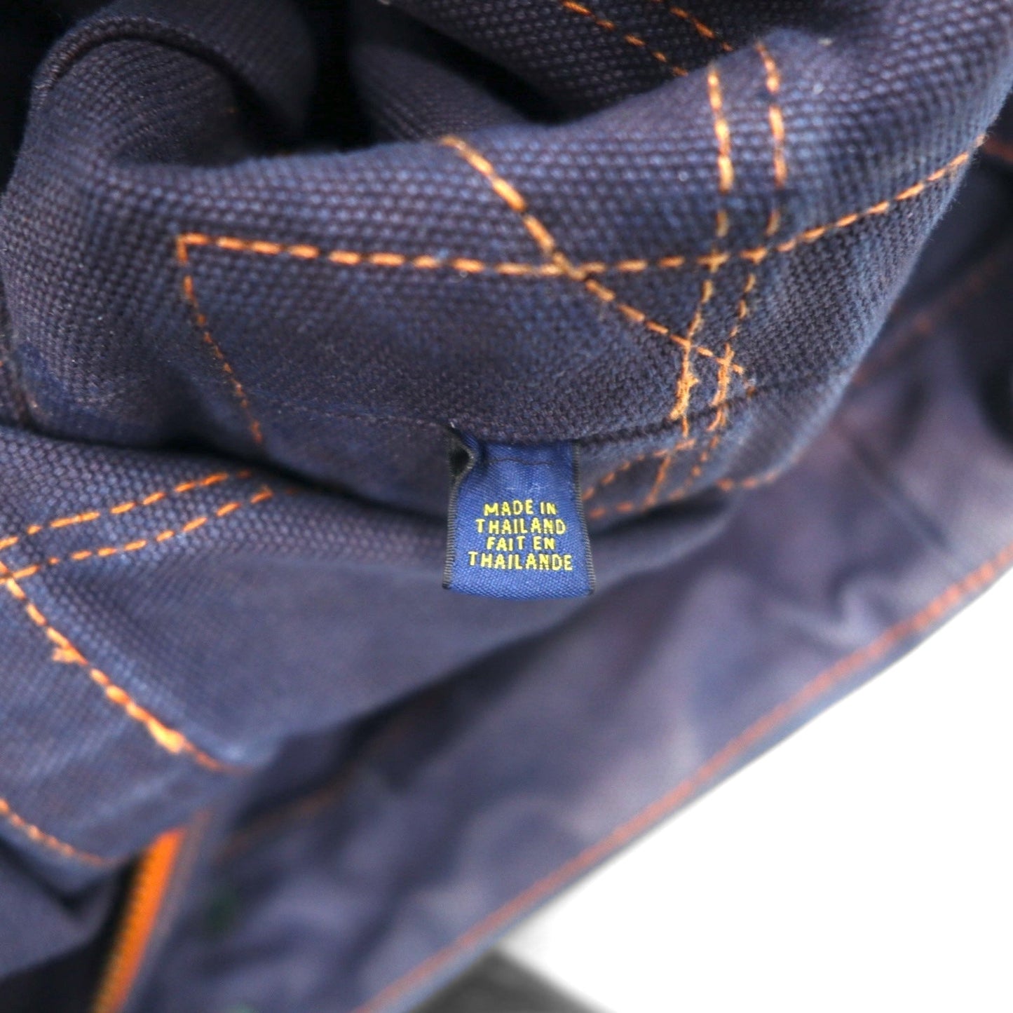 POLO RALPH LAUREN ヴィンテージ加工 トートバッグ ネイビー キャンバス ビッグポニー刺繍