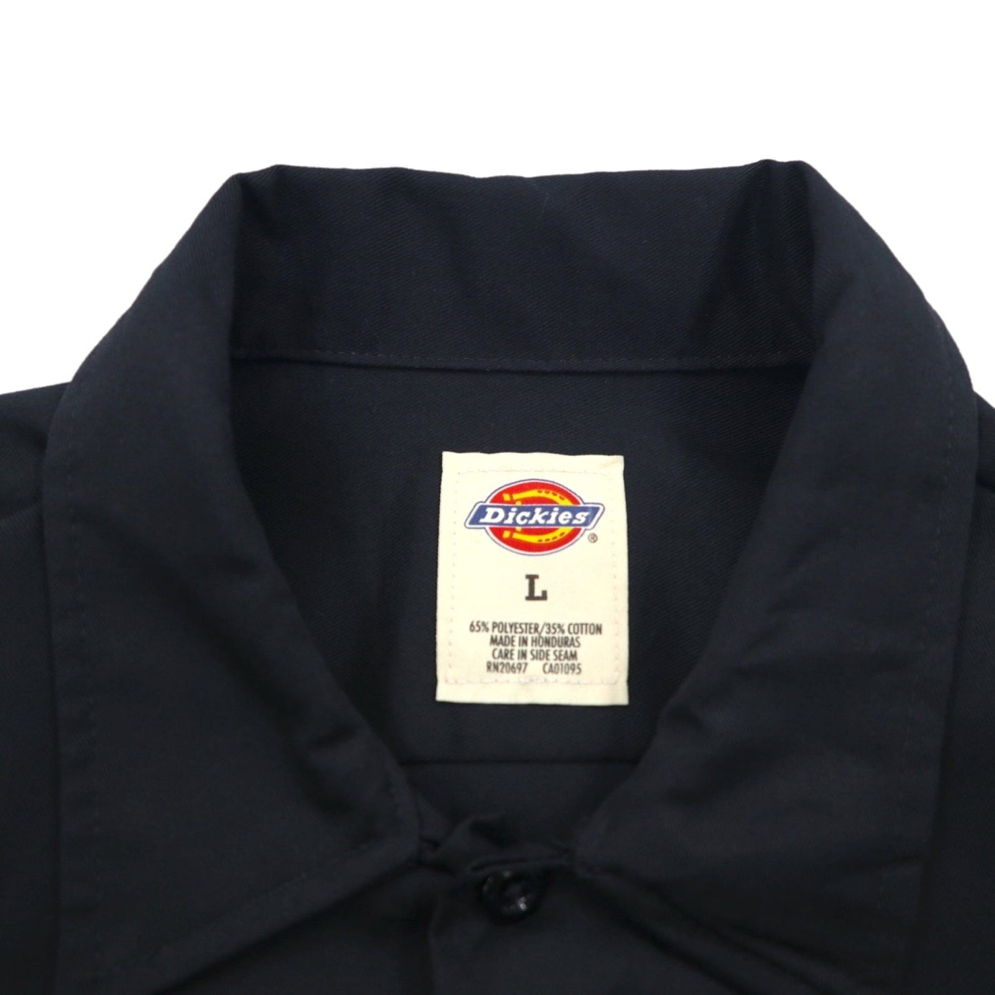 Dickies ワークシャツ L ブラック ポリエステル コットン ポケット 574BK ホンジュラス製 未使用品
