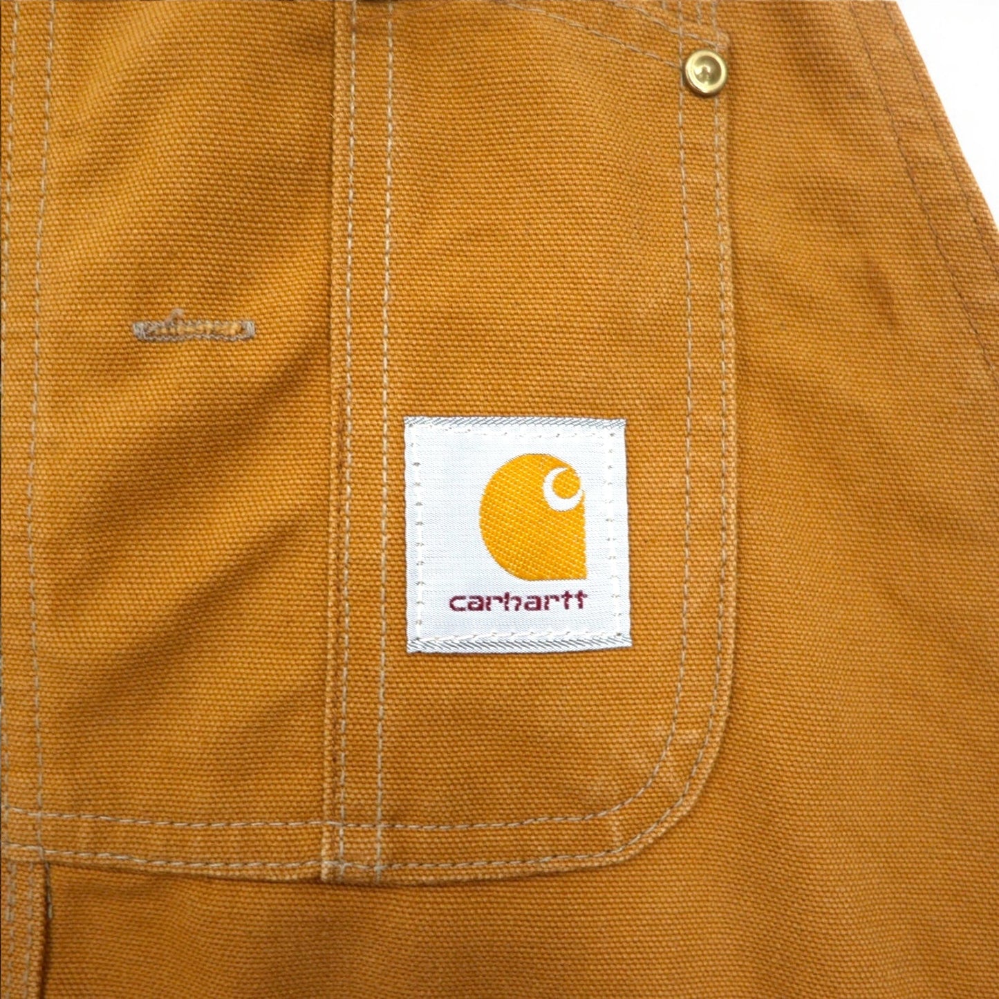 Carhartt ダブルニー ダック オーバーオール XXL ベージュ キャメル ブラウン コットン
