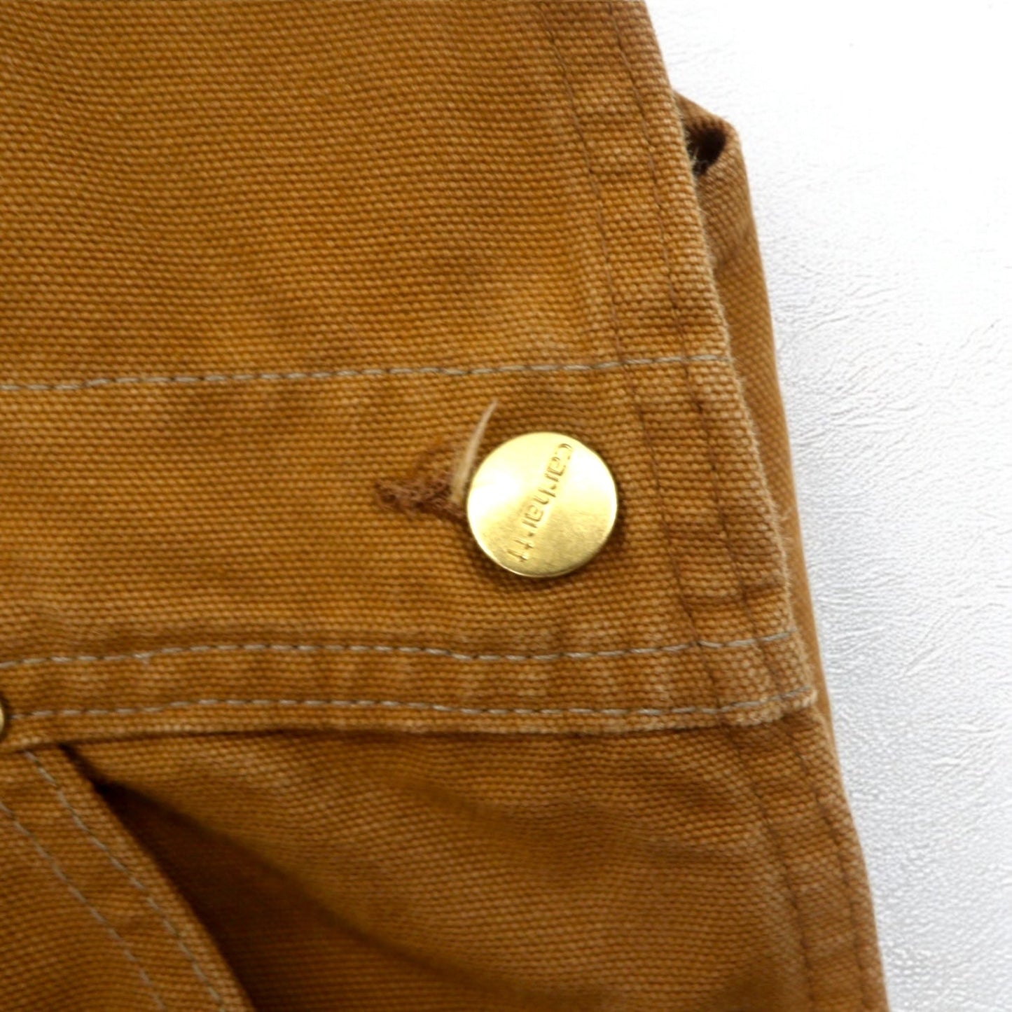 Carhartt ダブルニー ダック オーバーオール XXL ベージュ キャメル ブラウン コットン