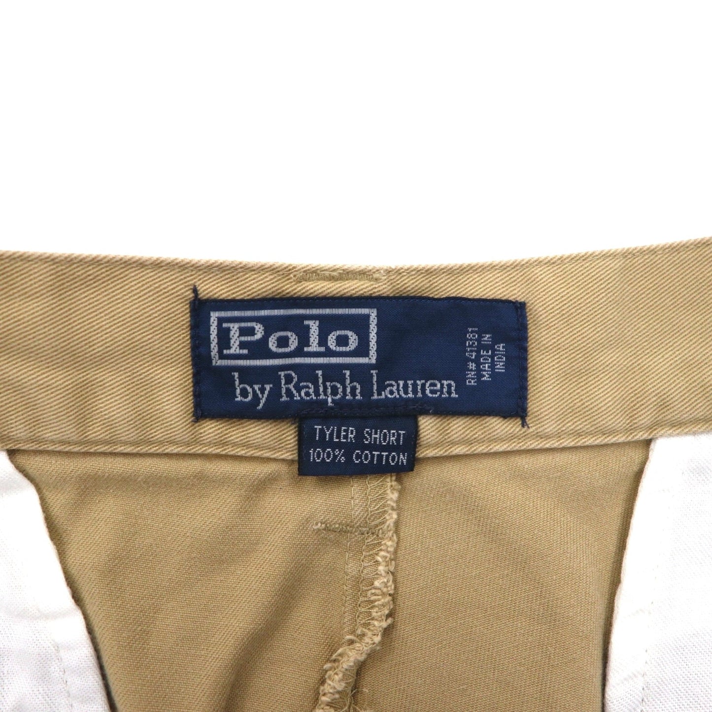 Polo by Ralph Lauren 90年代 ポロチノ TYLER SHORT 2タック ショートパンツ ハーフパンツ M ベージュ コットン
